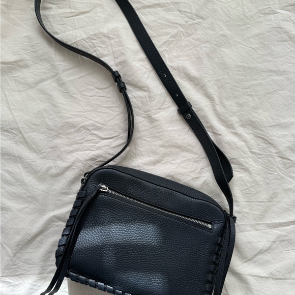 All Saints Elegant Black Leather Crossbody Bag - Picture 9 of 9